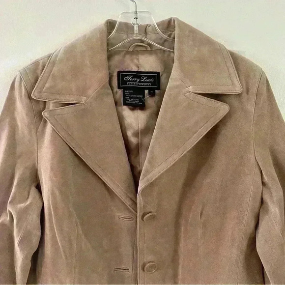 Terry Lewis Classic Luxuries Suede 100% Genuine Leather Jacket Women’s Sz Medium - Picture 2 of 16